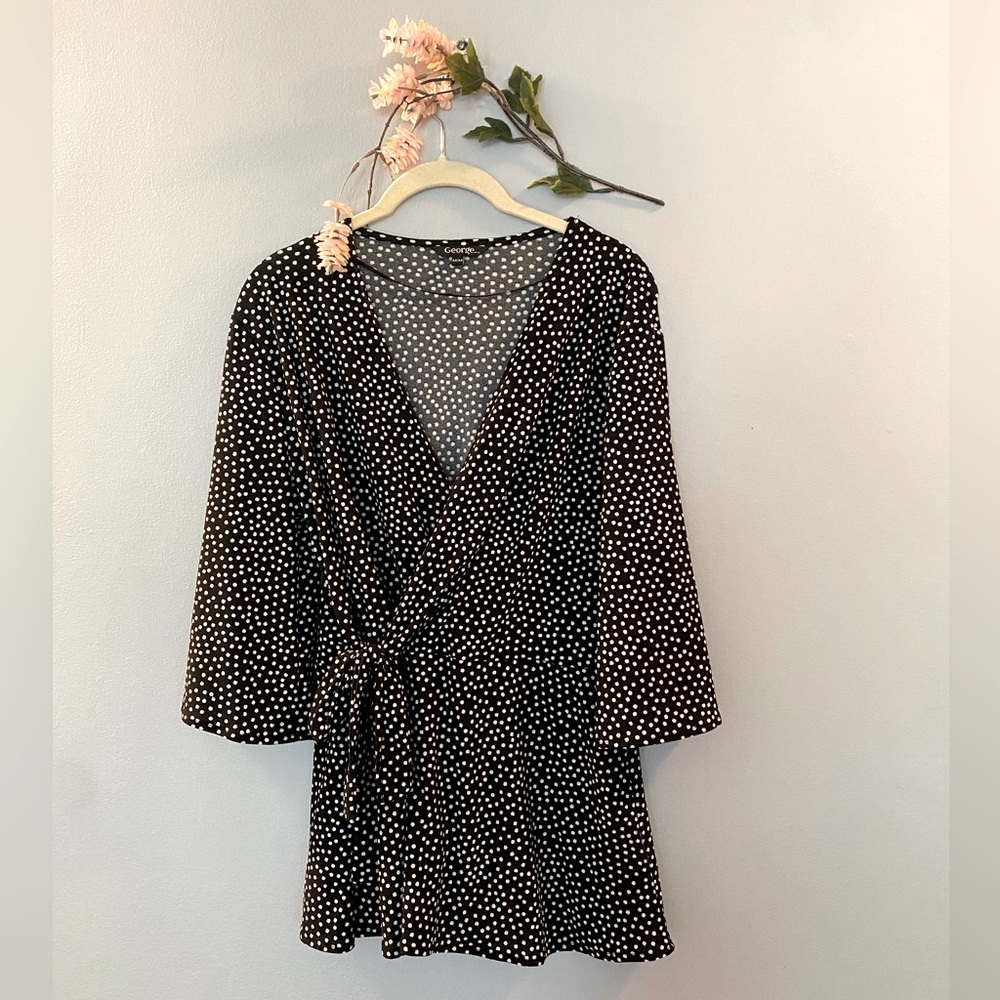 Wrap Top | Polka Dot blouse | Dress top